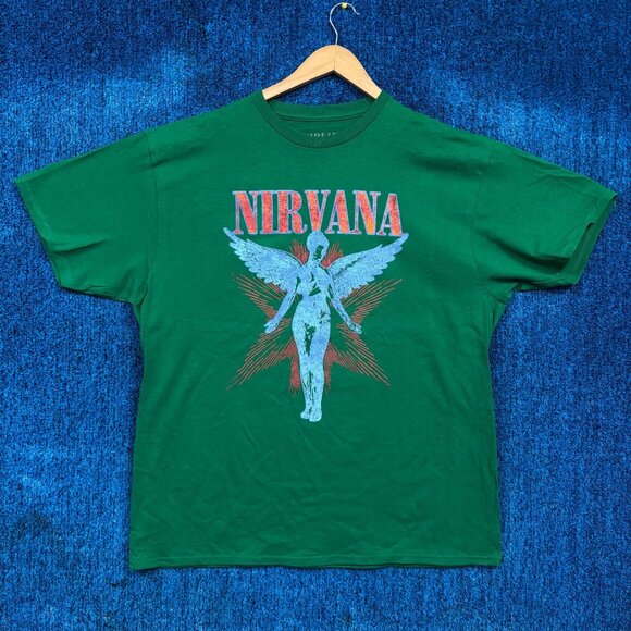 Nirvana In Utero Grunge Green T-Shirt Size Extra Large - Picture 1 of 4
